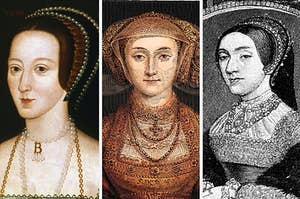 Three portraits of Henry VIII's wives