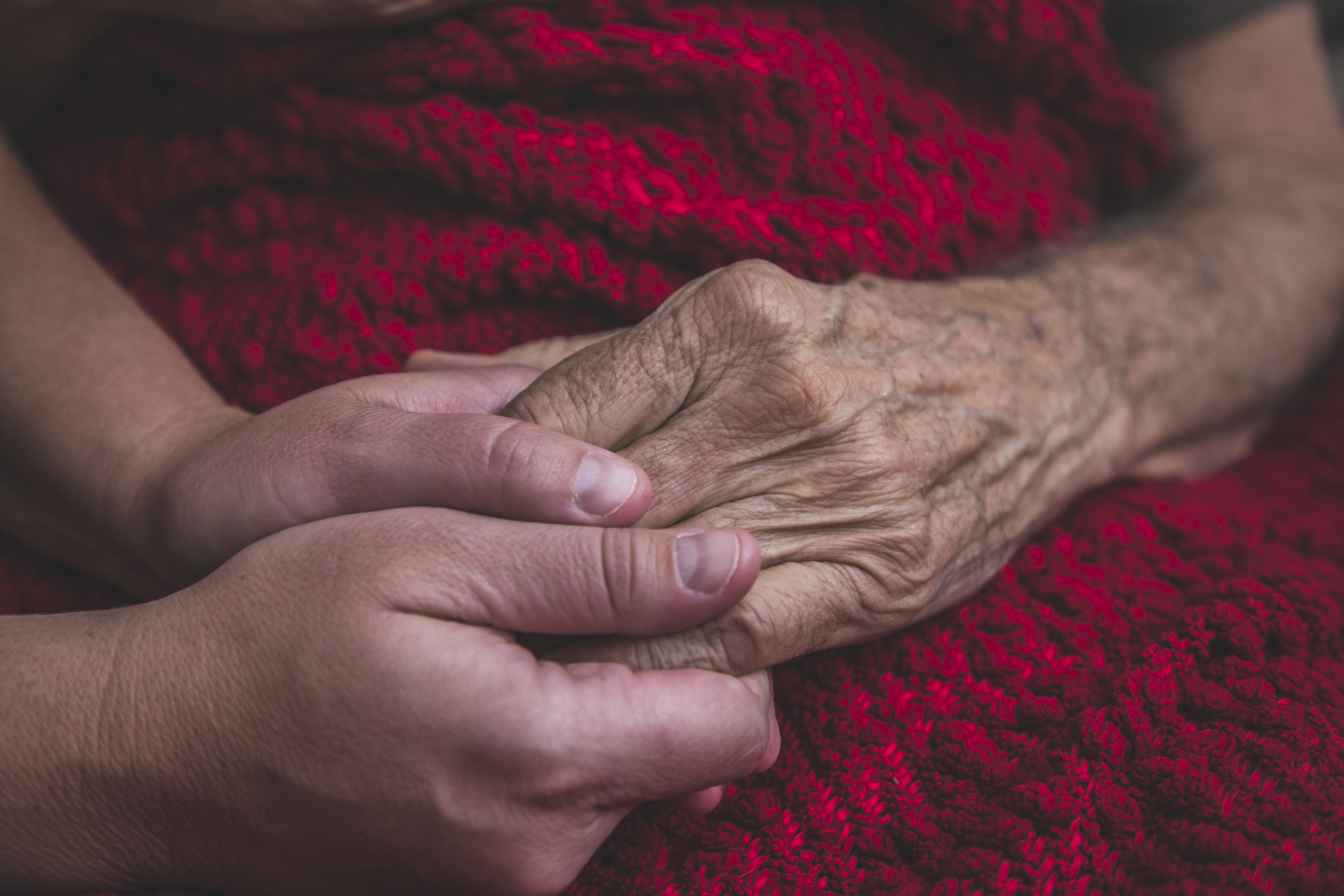 An image of a hand being held