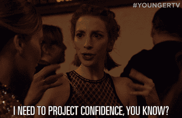 A woman projecting confidence