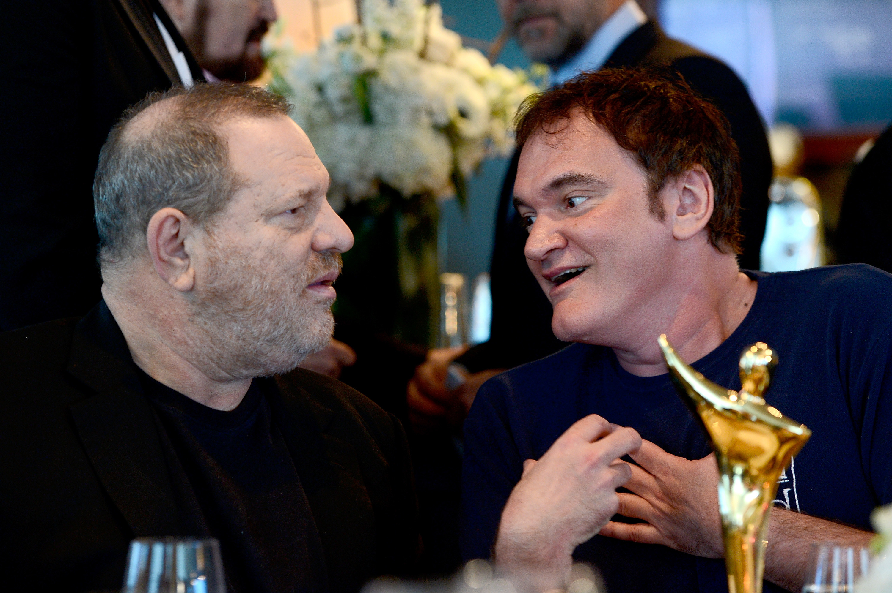 Tarantino animatedly talks to Weinstein in 2013