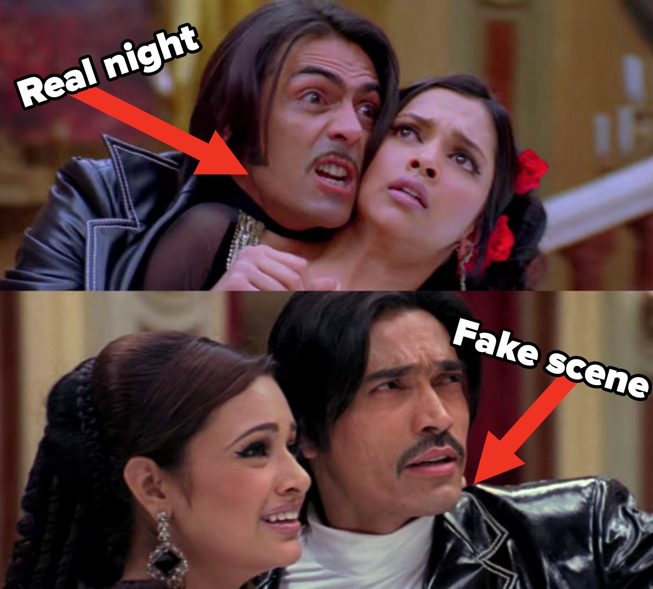 Mukesh holds Shanti hostage and a fake Mukesh and a fake Shanti  reenact the night Shanti died.