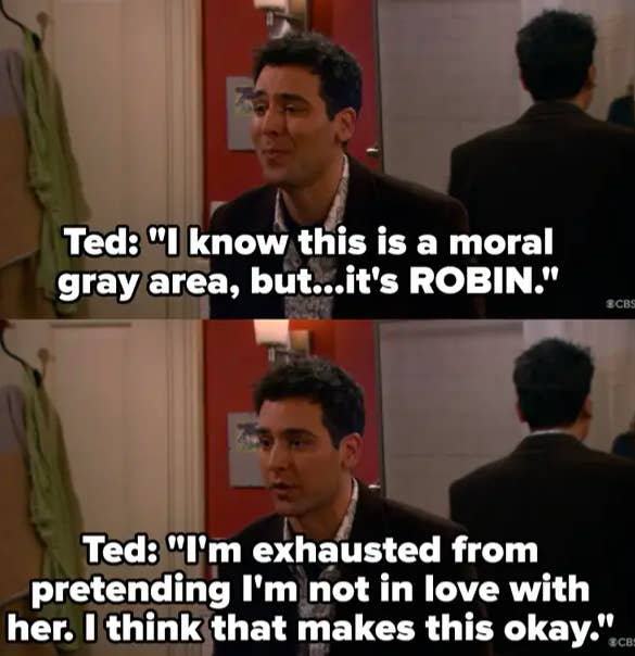 Ted says it's okay to cheat on Victoria because it's Robin