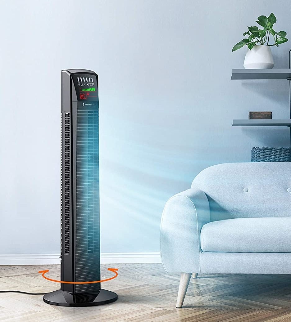 The fan in a living room