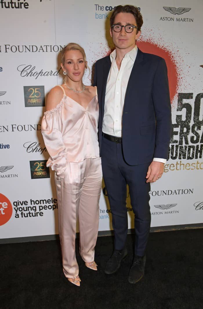 Ellie Goulding and husband Caspar Jopling pose at a Centrepoint event to mark the charity&#x27;s 50 years of tackling youth homelessness, at The Roundhouse on November 13, 2019 in London, England