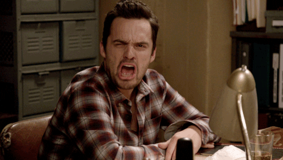 Disgusted Nick Miller