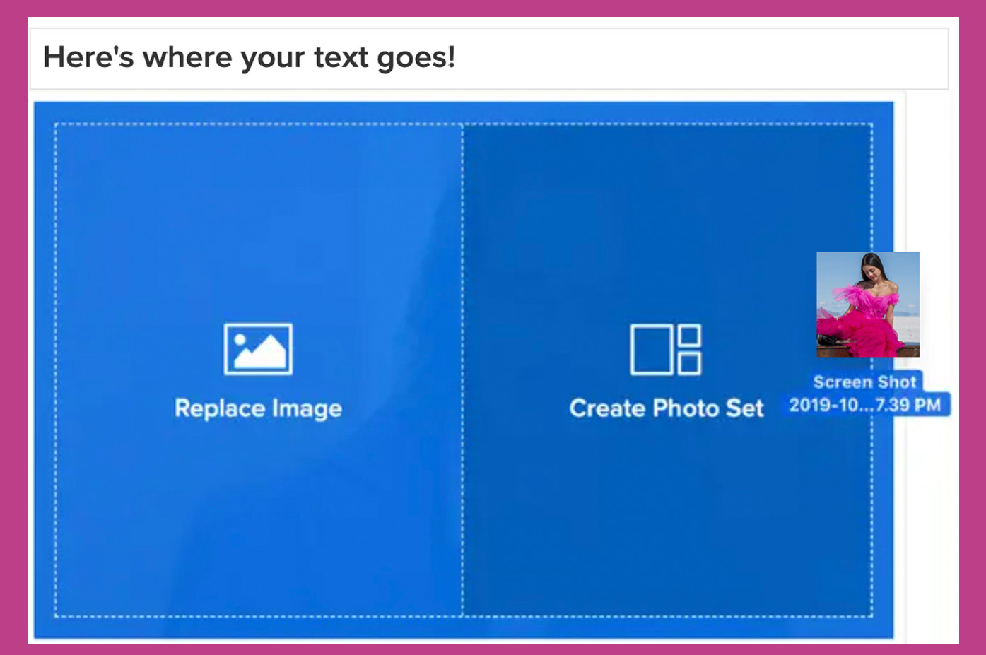 dragging an image to make a side-by-side image