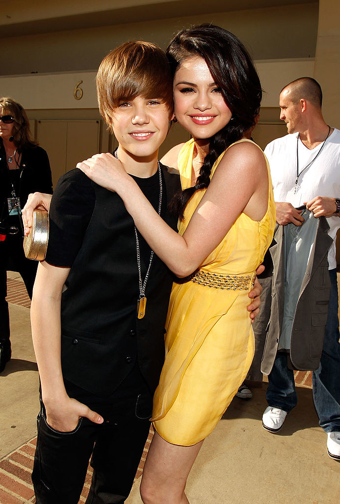 with a tiny Justin Bieber