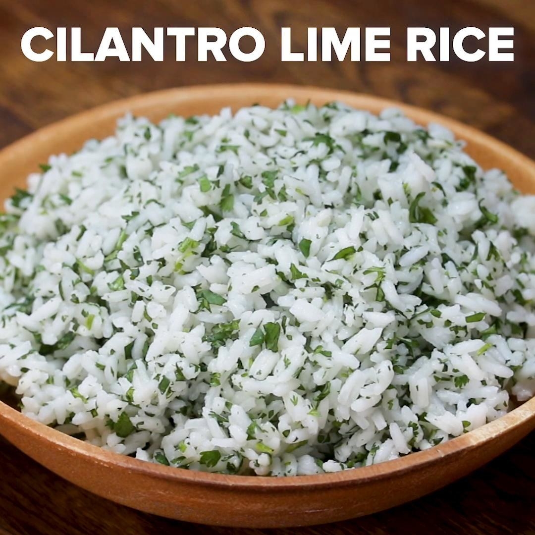Bowl of cilantro rice