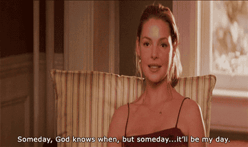Main character in 27 Dresses talking about her own wedding day 
