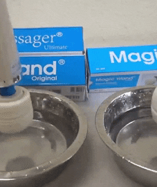 The original magic wand vibrating in a bowl of water (gif)