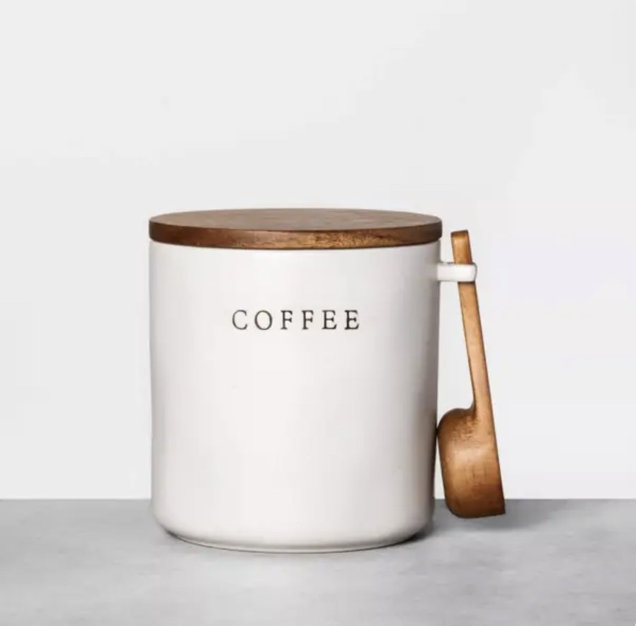 Coffee canister with spoon