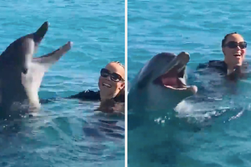 mariah carey and a dolphin