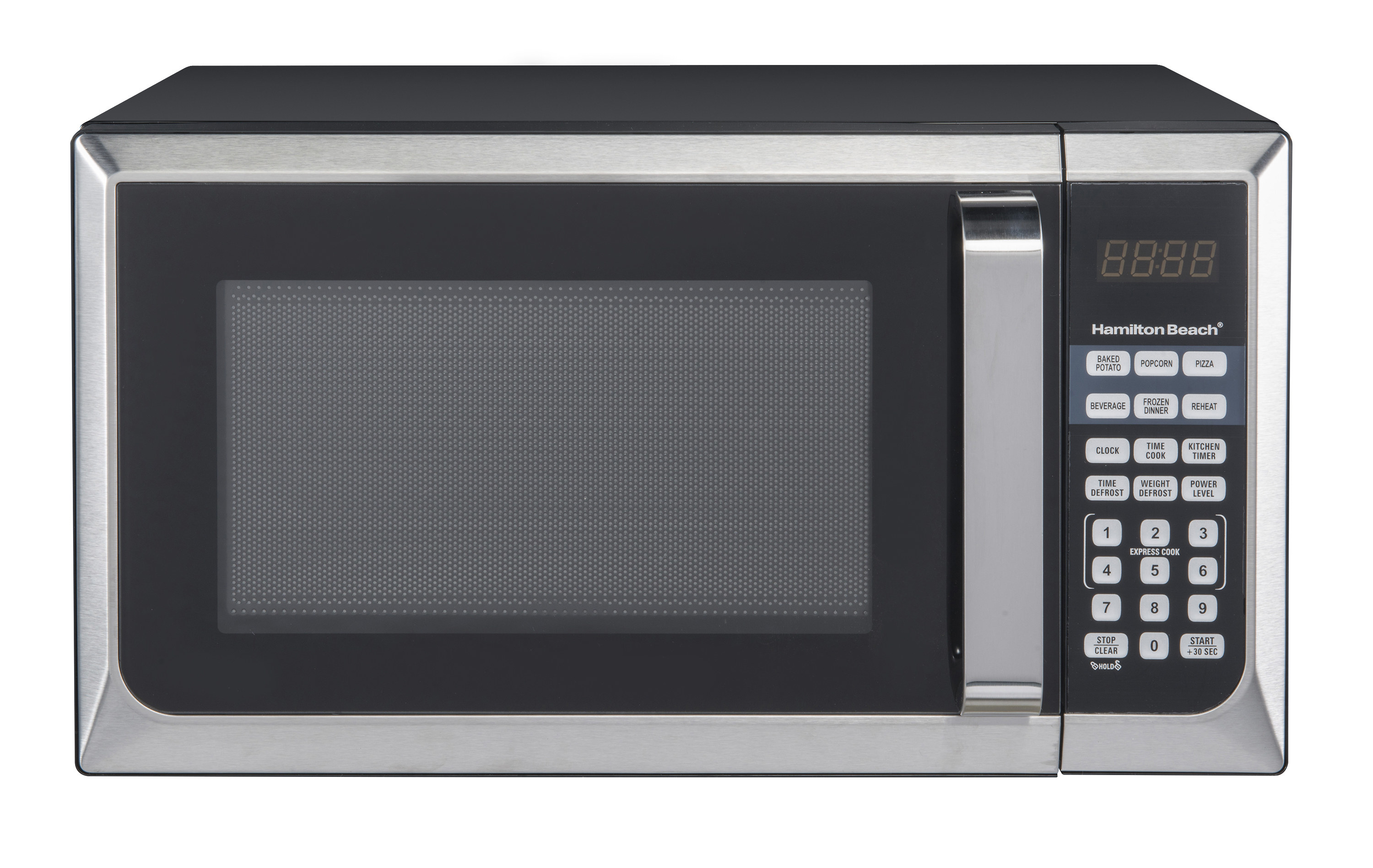 The microwave in stainless steel