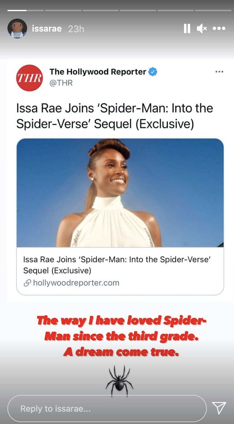 Issa Rae Into The Spider-Verse as Spider-Woman 