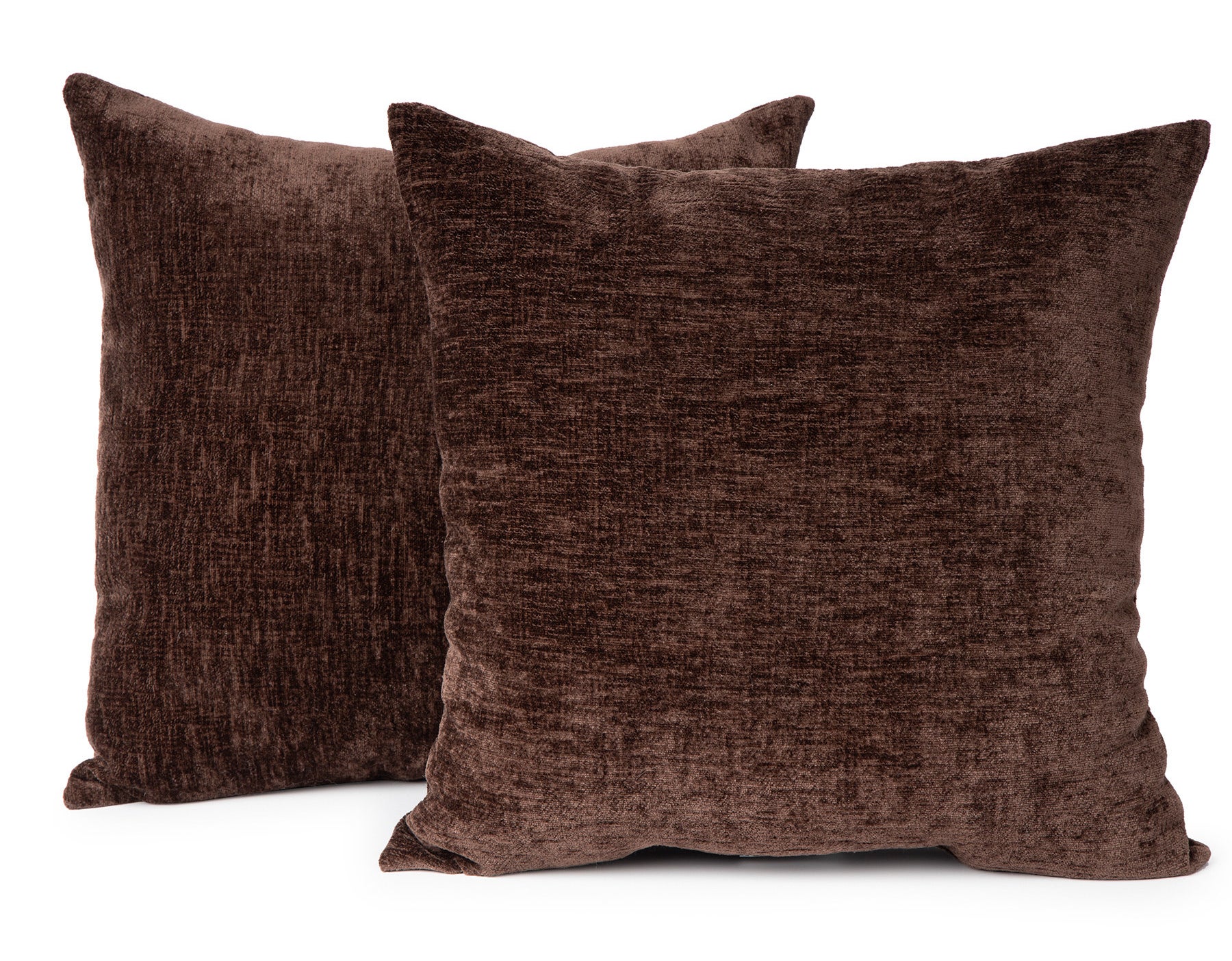 The pillows in brown