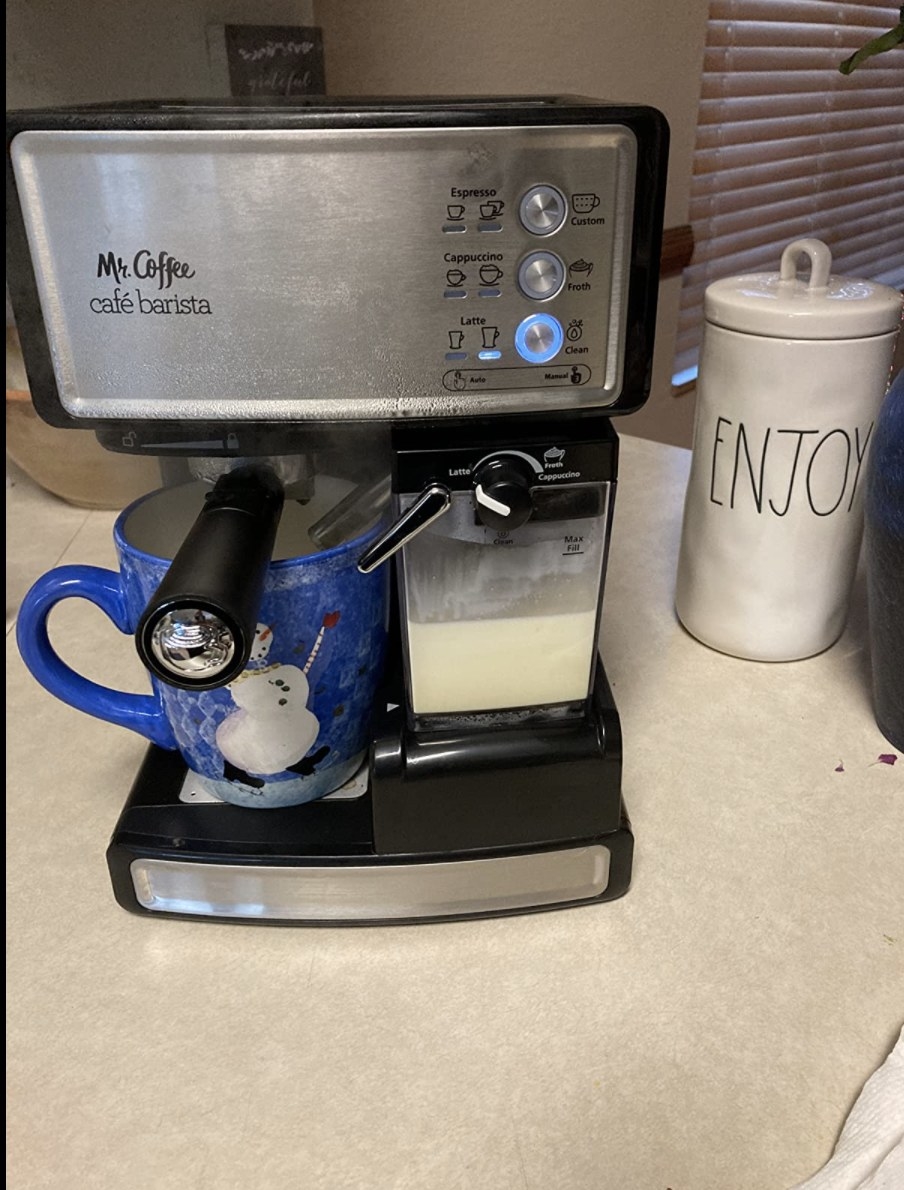 Customer photo of coffee machine with mug