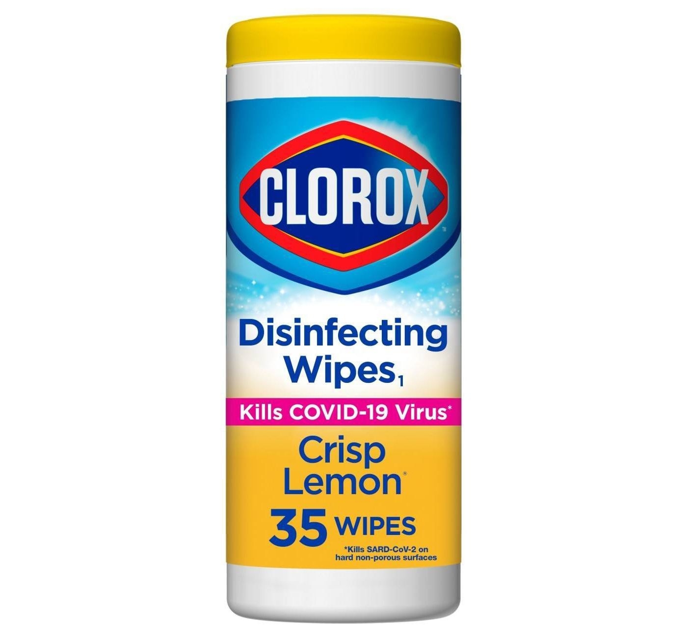 A yellow and package of wipes