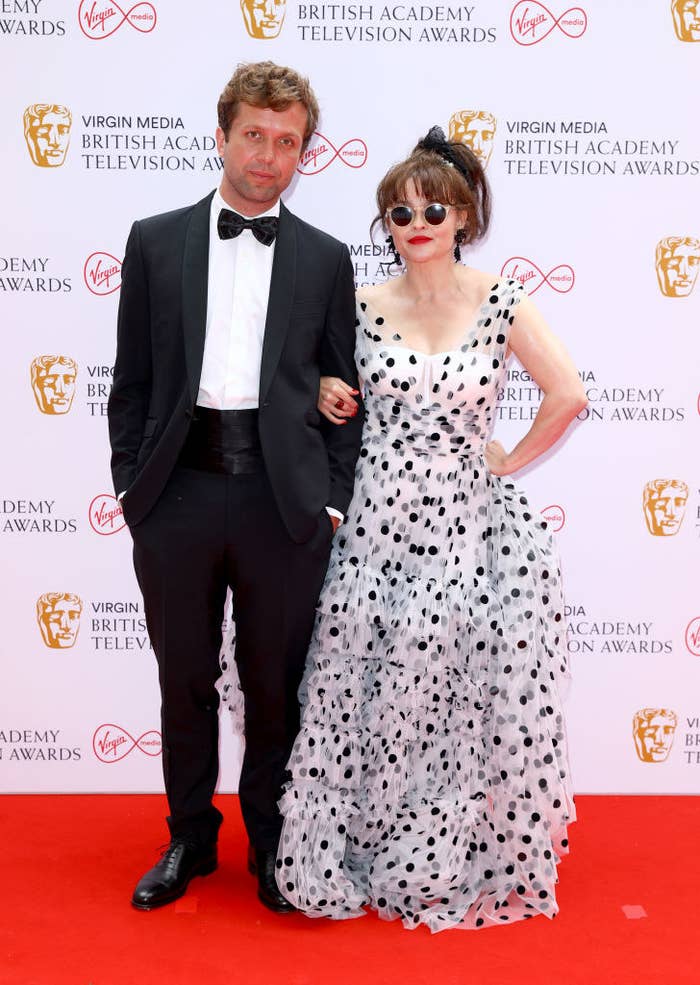 Rye Holmboe and Helena Bonham-Carter attend the Virgin Media British Academy Television Awards 2021