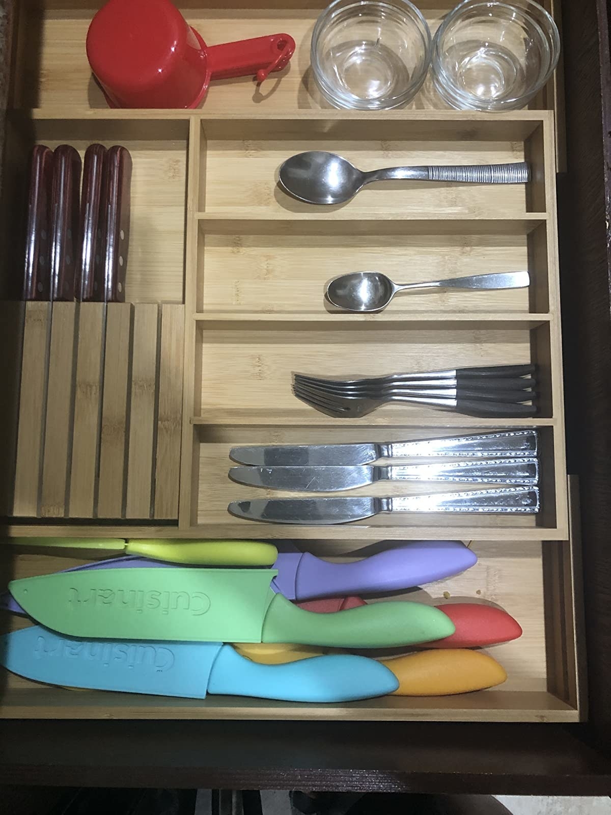 The knives in a drawer