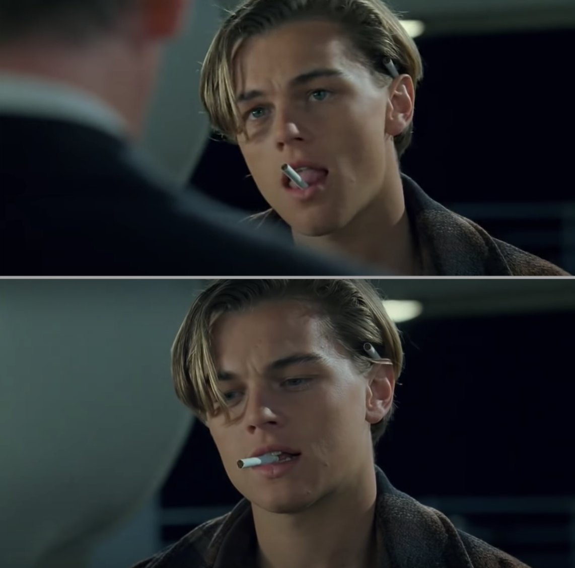 Jack putting a cigarette in his mouth