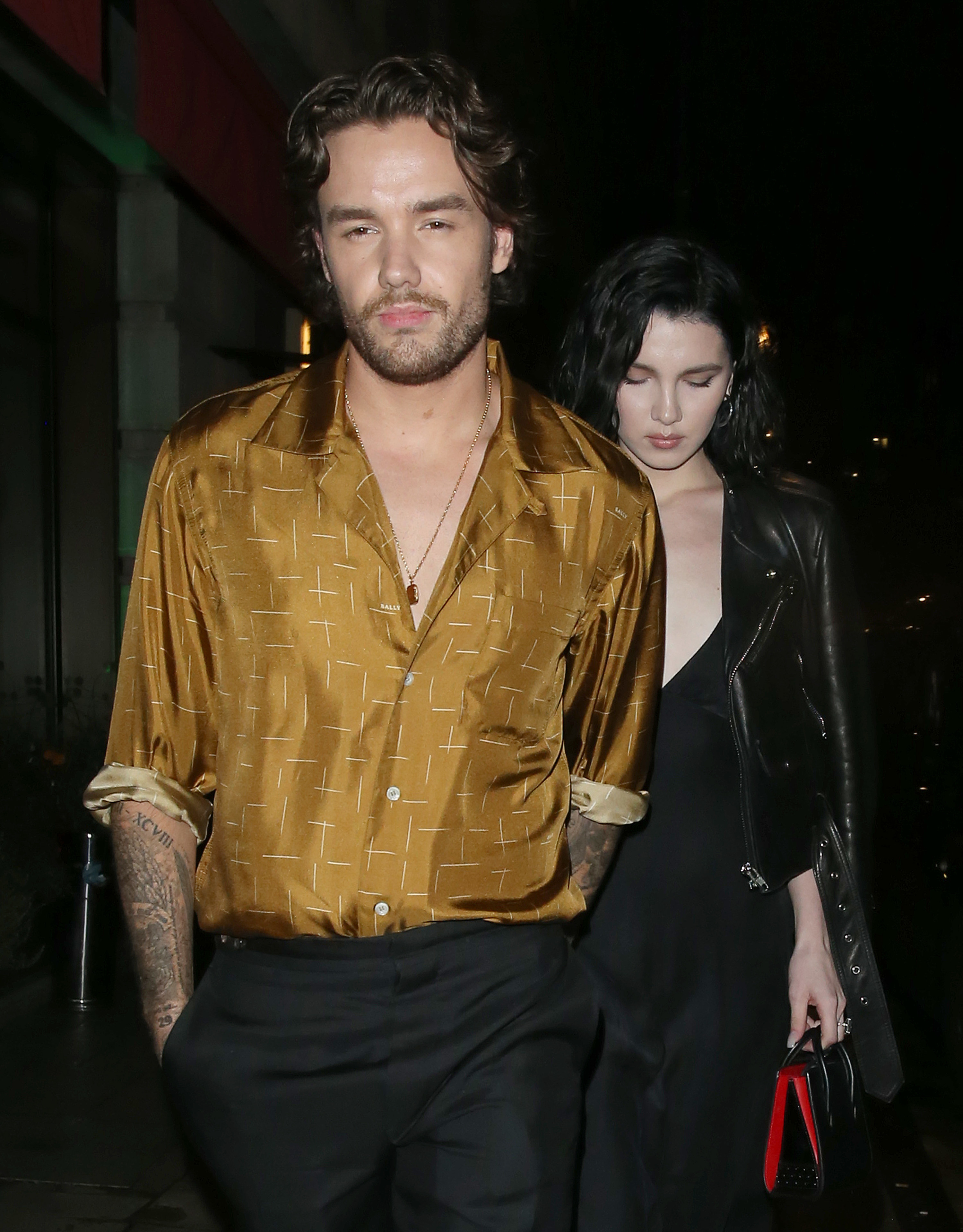 Liam Payne and Maya Henry are seen leaving Novikov restaurant on August 27, 2020 in London, England