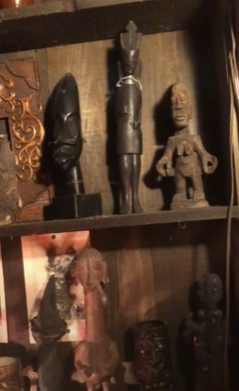 Wooden dolls on a shelf