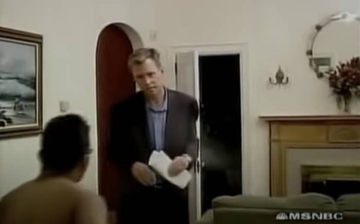 Chris Hansen confronting a predator