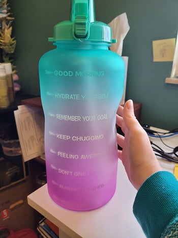 the blue and purple ombre water bottle