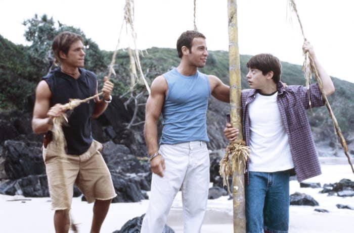 Matthew Lawrence, Joseph Lawrence, Andrew Lawrence on the beach in &quot;Jumping Ship&quot;