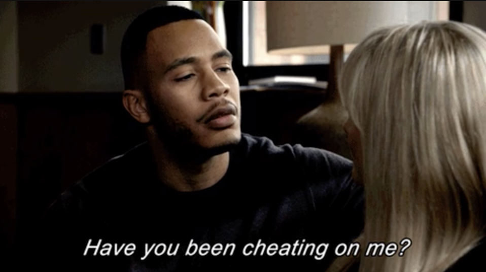 Trai Byers as Andre Lyon from Empire asking a woman, &quot;have you been cheating on me?&quot;