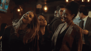 Gif of the girls dancing together