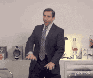 Gif of Michael Scott from The Office dancing