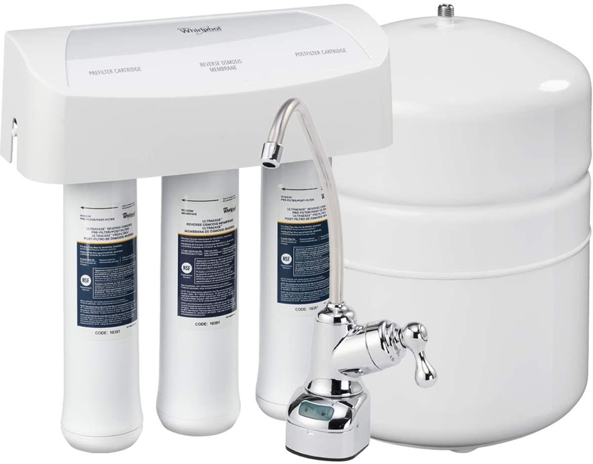 A reverse osmosis under-sink filter system