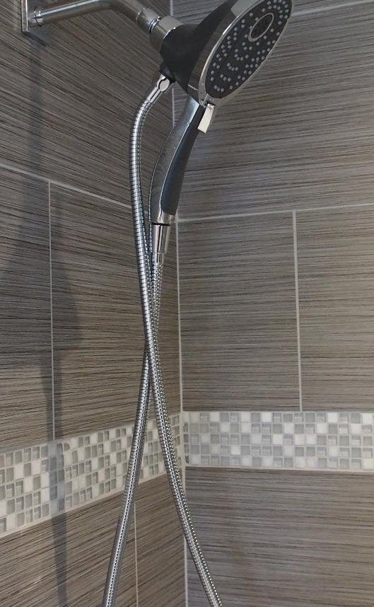The shower head installed
