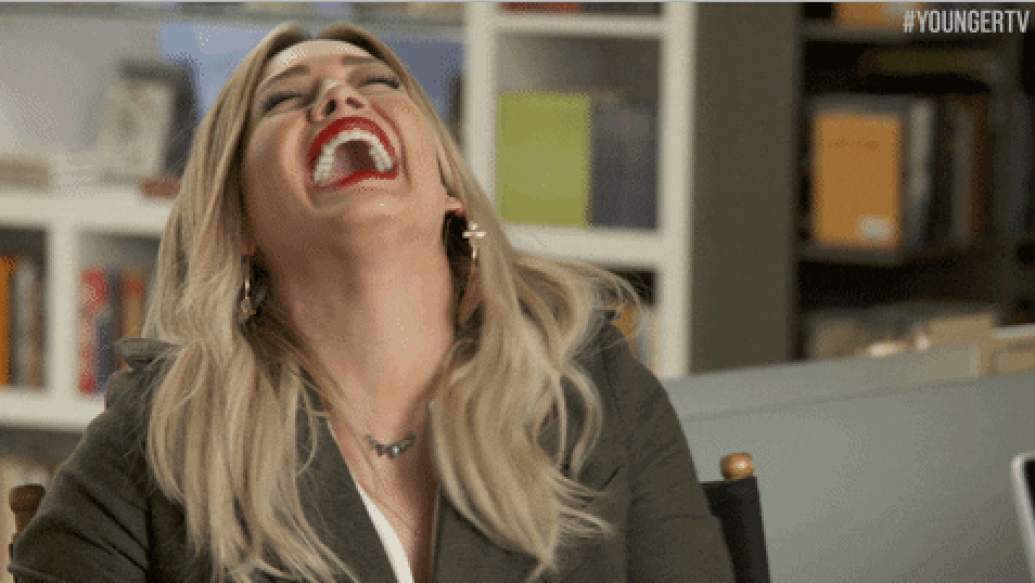 Hilary duff laughing hysterically