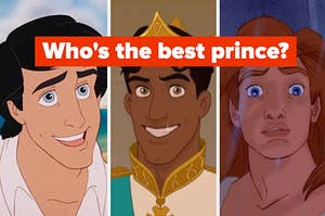 Eric is on the left with Naveen in the center and Adam on the right labeled, "Who's the best prince?"