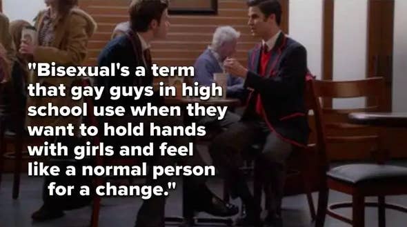 Kurt: &quot;Bisexual&#x27;s a term that gay guys in high school use when they want to hold hands with girls and feel like a normal person for a change&quot;