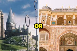 Would you want the Hogwarts castle or this Indian architecture palace