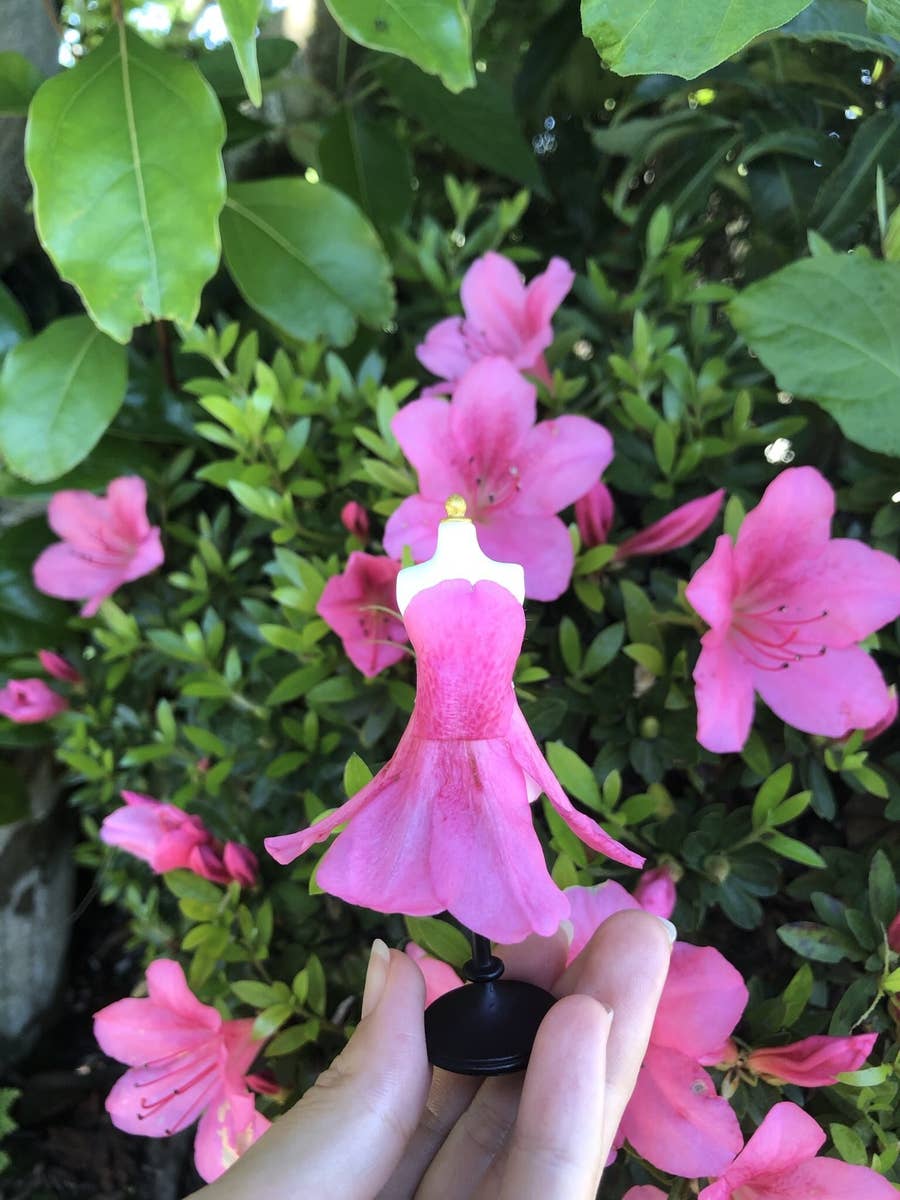 クオリティ高すぎ！生花の花びらで作った「妖精のドレス」が圧巻だった！