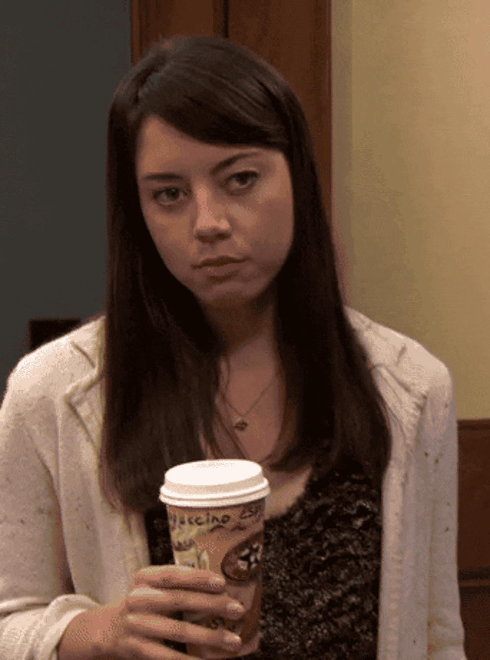 Character from Parks and Rec saying &quot;I think it&#x27;s kinda cool&quot; in a gif 