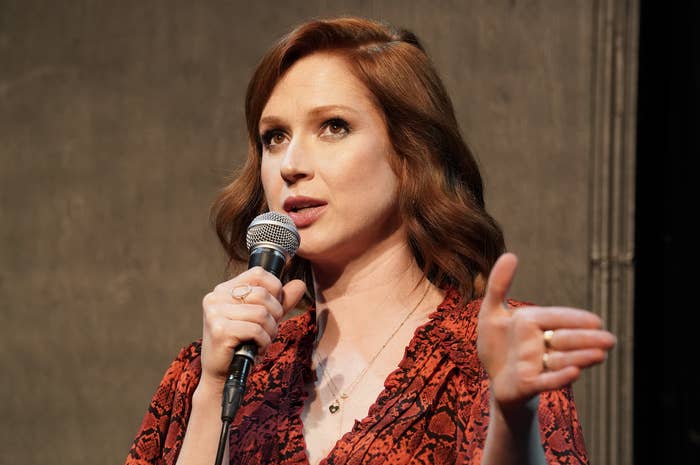 Ellie Kemper participates in Universal Television's FYC "Unbreakable Kimmy Schmidt" panel at UCB Sunset Theater on May 29, 2019 in Los Angeles, California