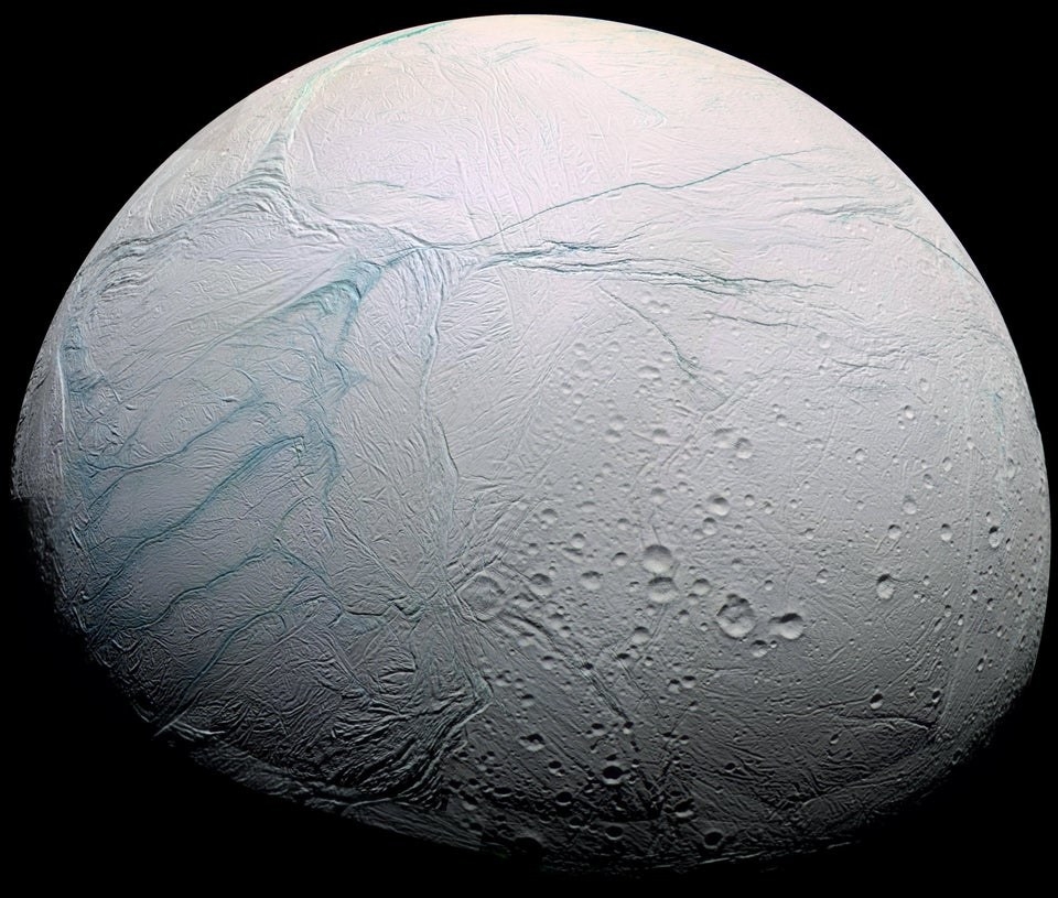 The icy, pocked surface of Enceladus up close in HD