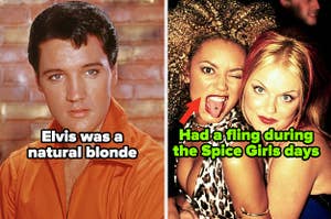 Elvis Presley; Mel B and Geri Halliwell during their Spice Girls days