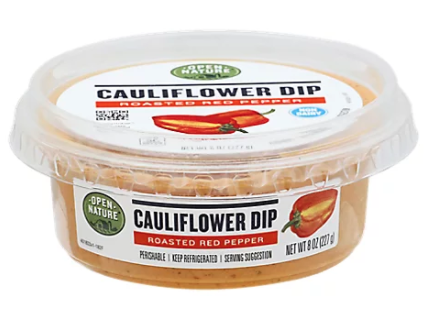 A container of dip