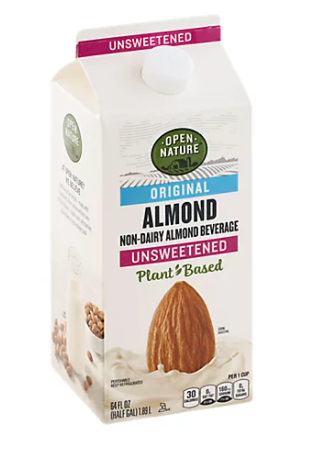 A carton of almond milk