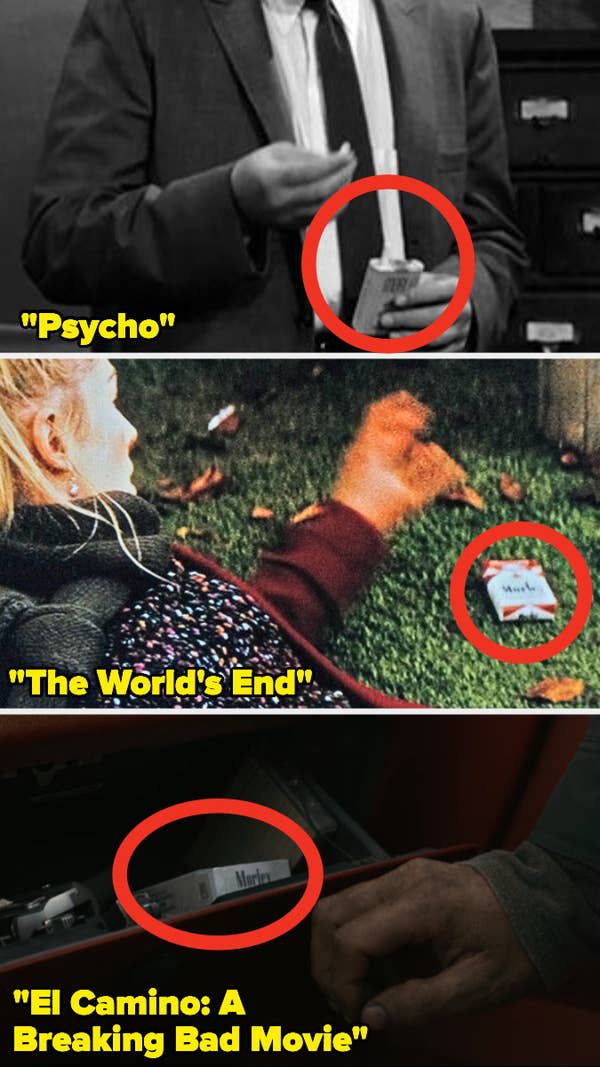 15 Props Used In More Than One Movie 'Morley Cigarettes' have been used in Psycho, The World's End, Heist, Ingrid Goes West, Under the Silver Lake, Truth or Dare, and many other films because the Morley Reds most closely resemble Marlboro cigarettes.