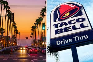 san diego on the left and taco bell on the right