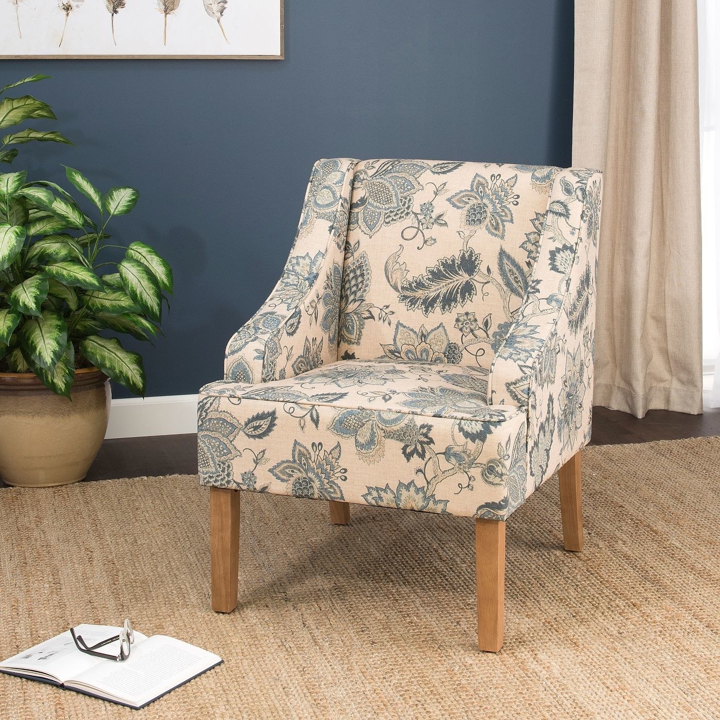 The vintage indigo accent armchair