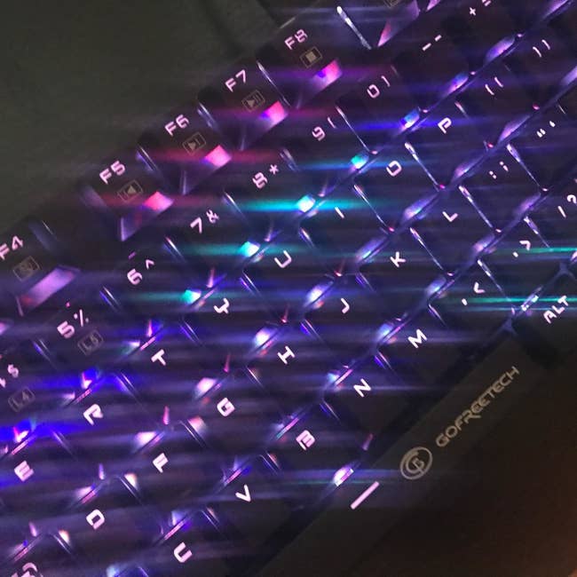 glowing keyboard