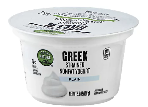 A pack of Greek yogurt